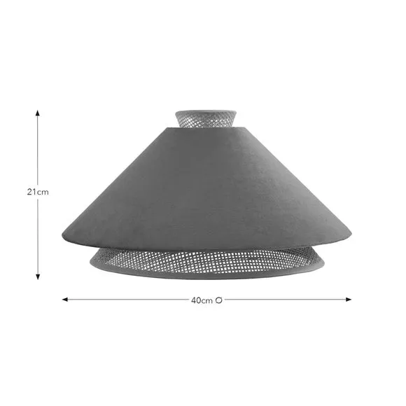 Easy Fit Pendant Shade - Burnt Orange, Velvet