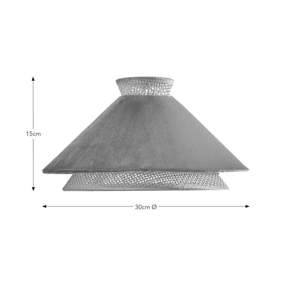 Easy Fit Pendant Shade - Burnt Orange, Velvet
