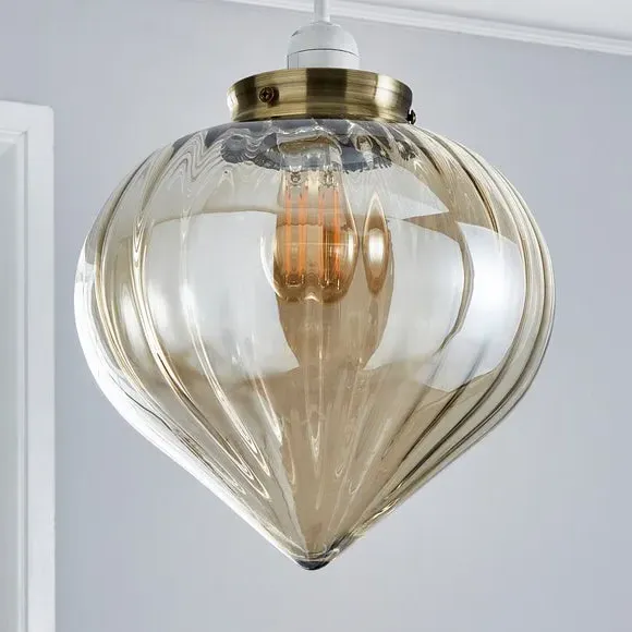 Easy Fit Pendant Shade - Champagne, Glass