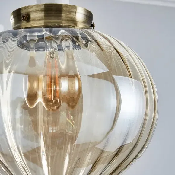Easy Fit Pendant Shade - Champagne, Glass