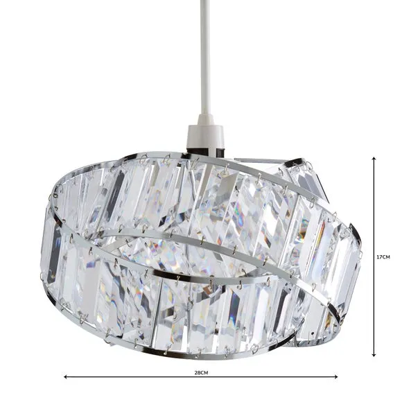 Easy Fit Pendant Shade - Clear, Acrylic