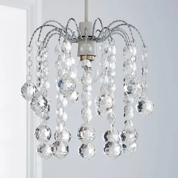 Easy Fit Pendant Shade - Clear, Crystal Effect