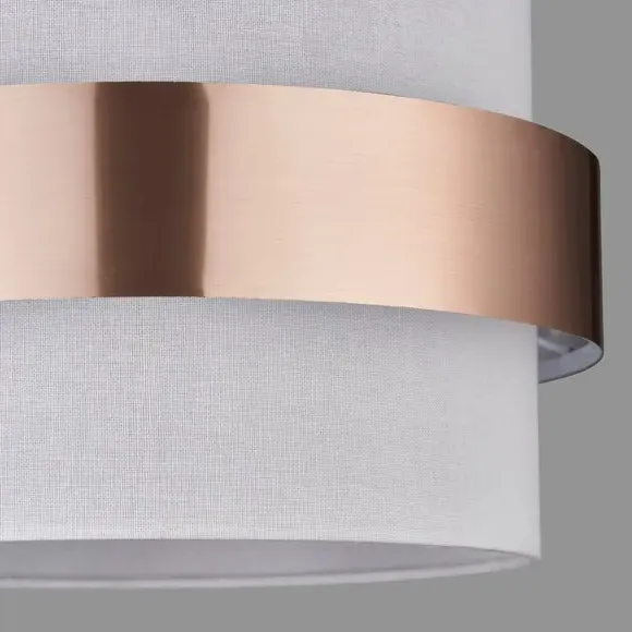 Easy Fit Pendant Shade - Copper, Faux Linen