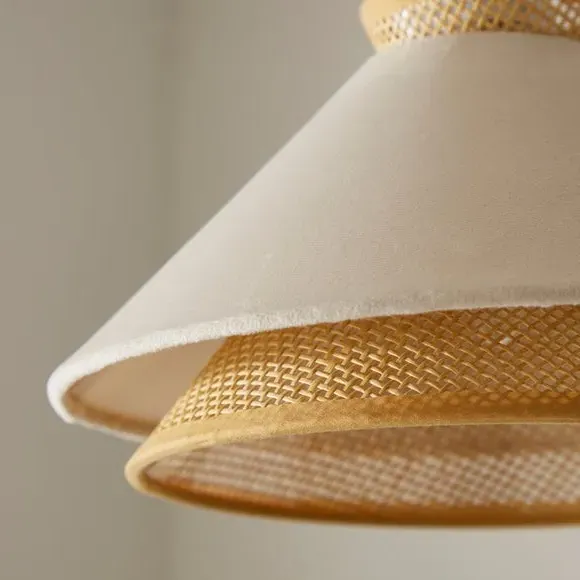 Easy Fit Pendant Shade - Cream, Velvet