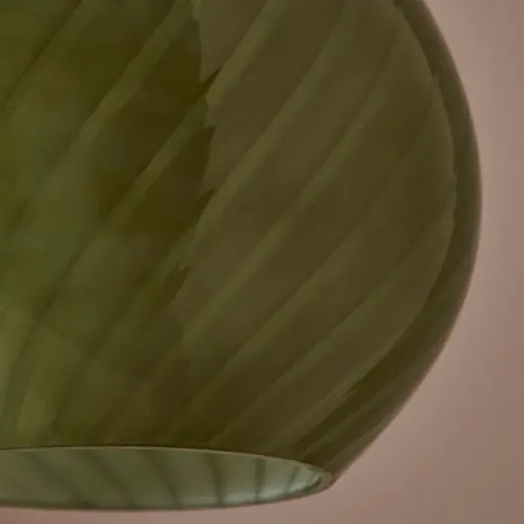 Easy Fit Pendant Shade - Green, Striped