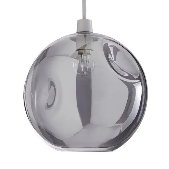 Easy Fit Pendant Shade - Grey, Glass