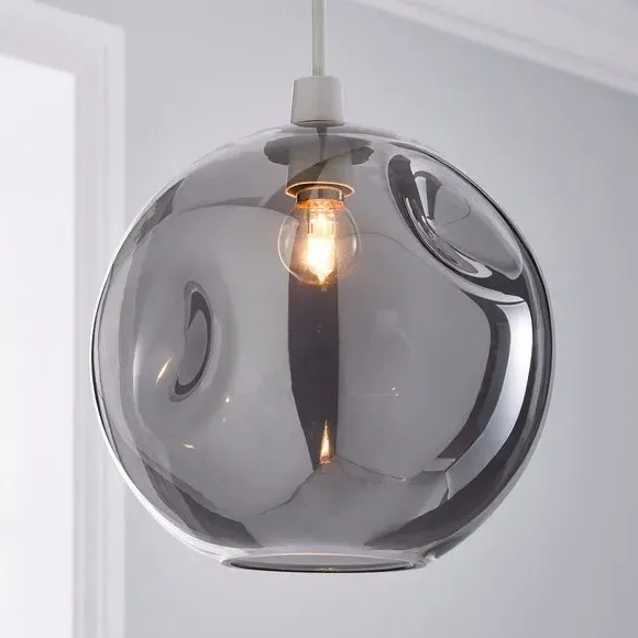 Easy Fit Pendant Shade - Grey, Glass image
