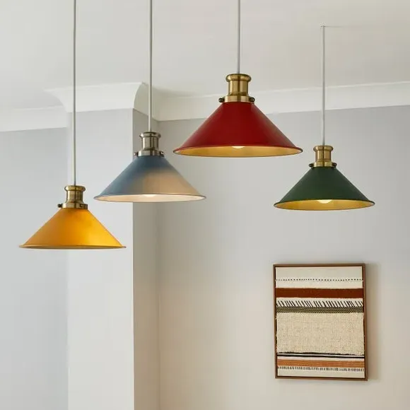 Easy Fit Pendant Shade Industrial - Blue, Metal