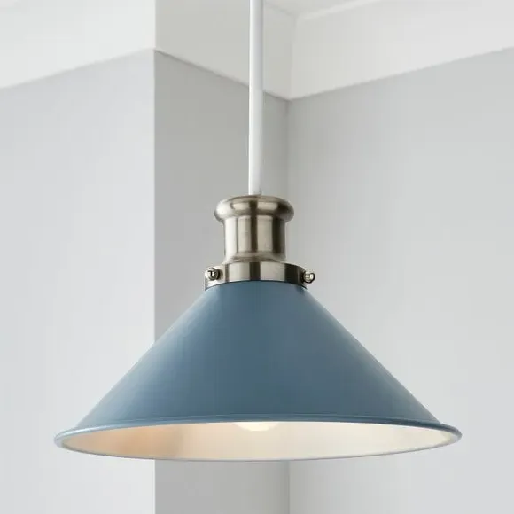 Easy Fit Pendant Shade Industrial - Blue, Metal image