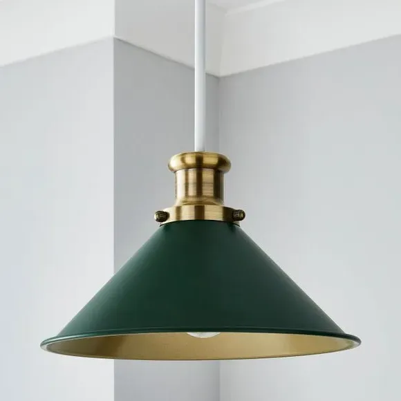 Easy Fit Pendant Shade Industrial - Green, Metal