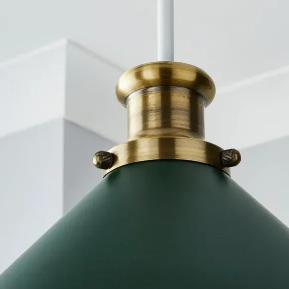 Easy Fit Pendant Shade Industrial - Green, Metal