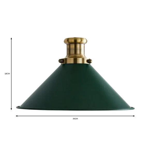 Easy Fit Pendant Shade Industrial - Green, Metal