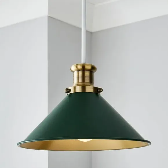 Easy Fit Pendant Shade Industrial - Green, Metal
