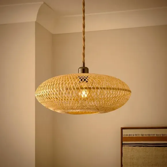Easy Fit Pendant Shade - Natural, Bamboo