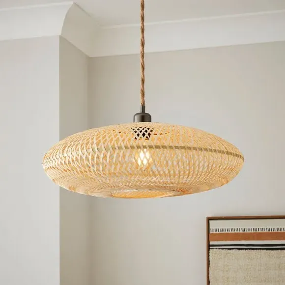 Easy Fit Pendant Shade - Natural, Bamboo