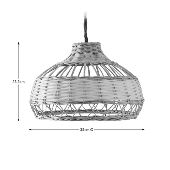 Easy Fit Pendant Shade - Natural, Rattan
