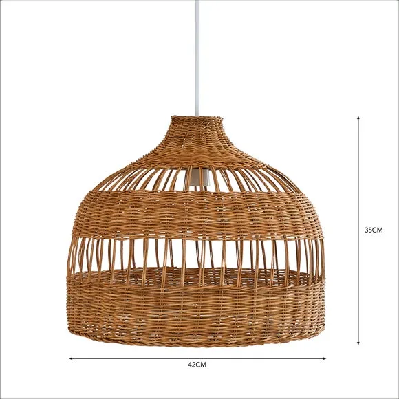 Easy Fit Pendant Shade - Natural, Rattan