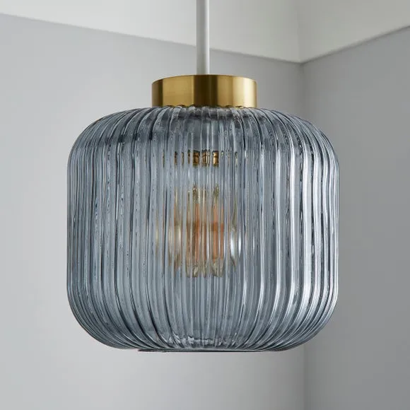 Easy Fit Pendant Shade - Navy, Glass