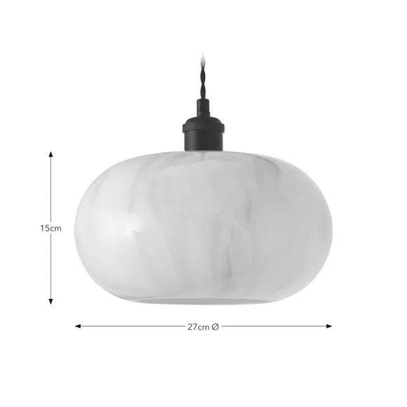 Easy Fit Pendant Shade - Off-White, Glass