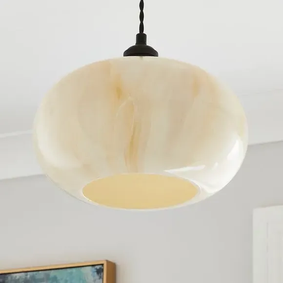 Easy Fit Pendant Shade - Off-White, Glass image