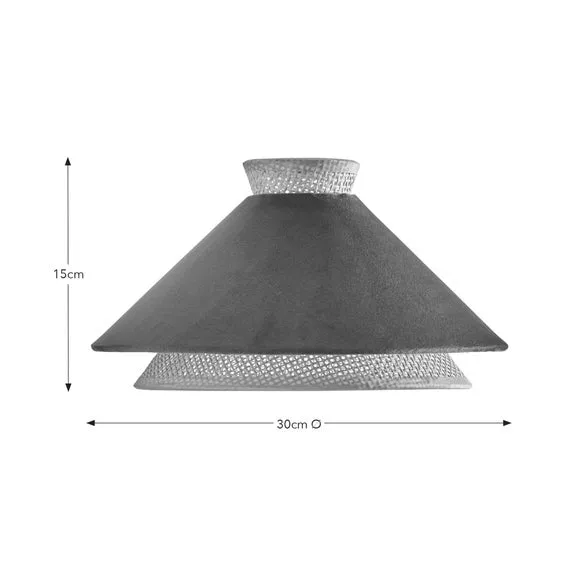 Easy Fit Pendant Shade - Olive, Velvet