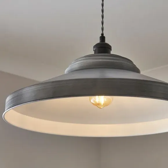 Easy Fit Pendant Shade - Pewter, Metal