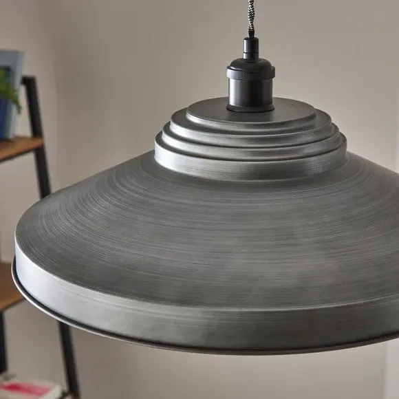 Easy Fit Pendant Shade - Pewter, Metal