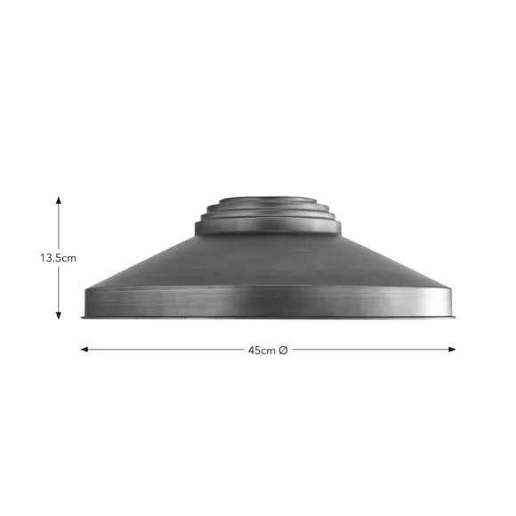 Easy Fit Pendant Shade - Pewter, Metal