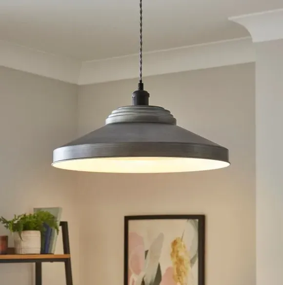 Easy Fit Pendant Shade - Pewter, Metal image