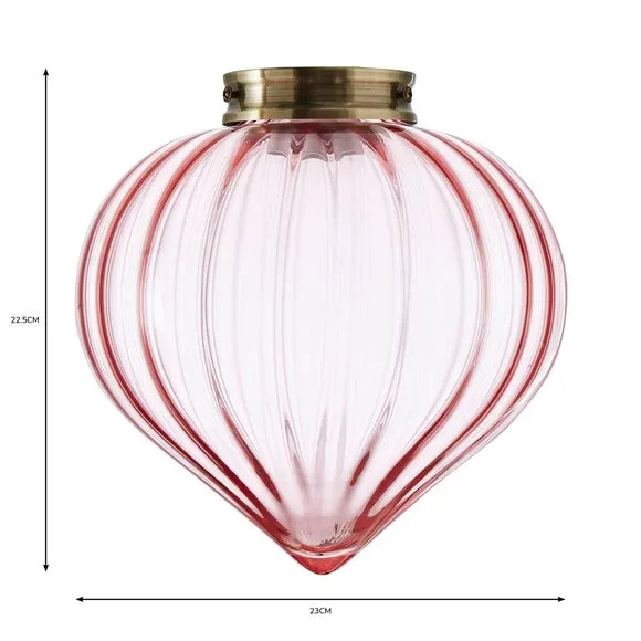 Easy Fit Pendant Shade - Pink, Glass