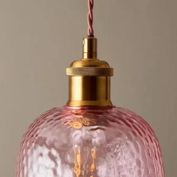 Easy Fit Pendant Shade - Rose, Glass