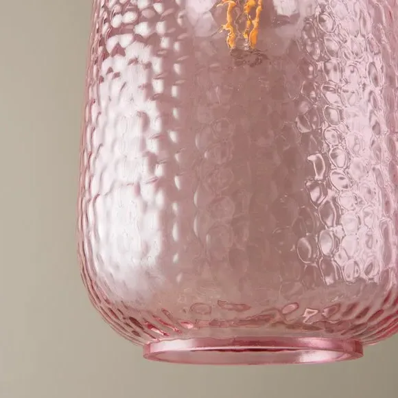 Easy Fit Pendant Shade - Rose, Glass