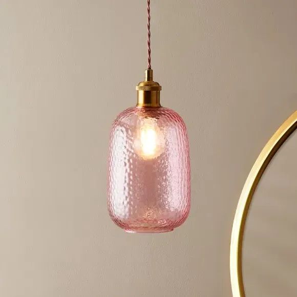 Easy Fit Pendant Shade - Rose, Glass image