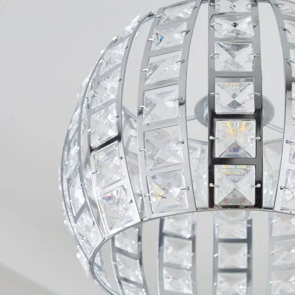 Easy Fit Pendant Shade - Silver, Acrylic