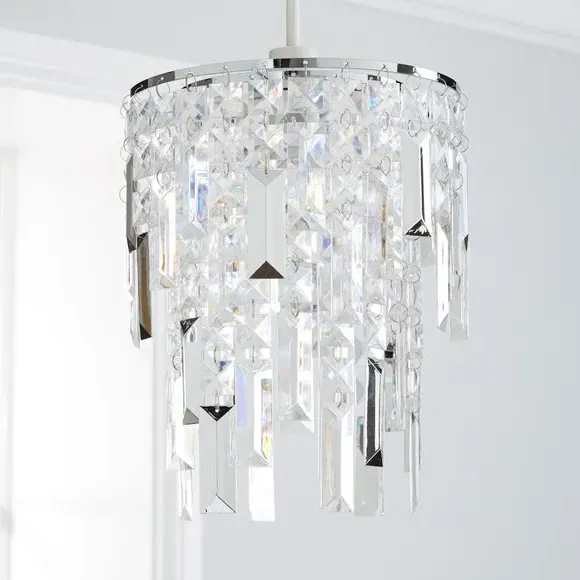 Easy Fit Pendant Shade - Silver, Chrome