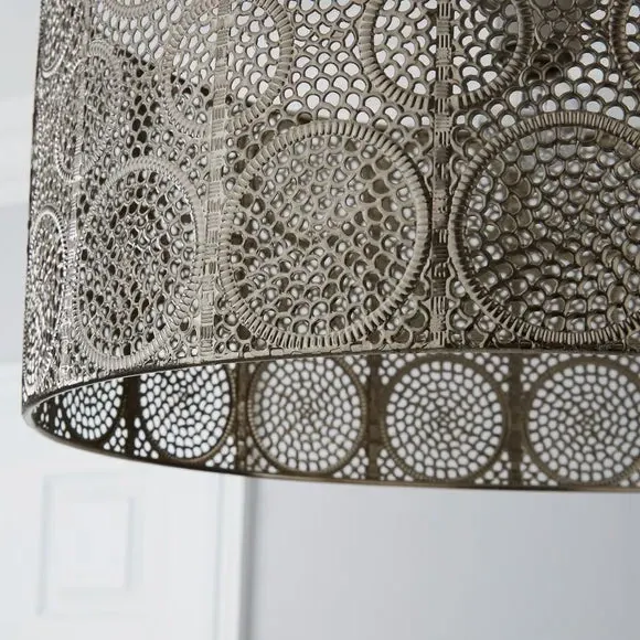 Easy Fit Pendant Shade - Silver, Metal