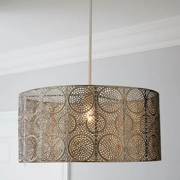 Easy Fit Pendant Shade - Silver, Metal image