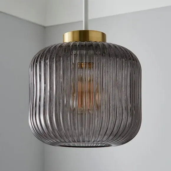 Easy Fit Pendant Shade - Smoke, Glass