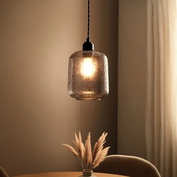 Easy Fit Pendant Shade - Smoke, Glass