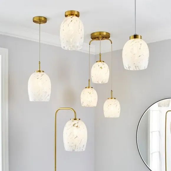 Easy Fit Pendant Shade - White, Glass
