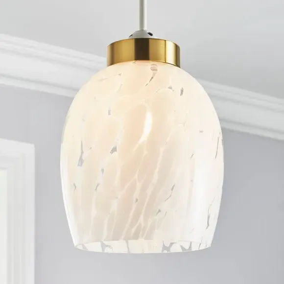 Easy Fit Pendant Shade - White, Glass image