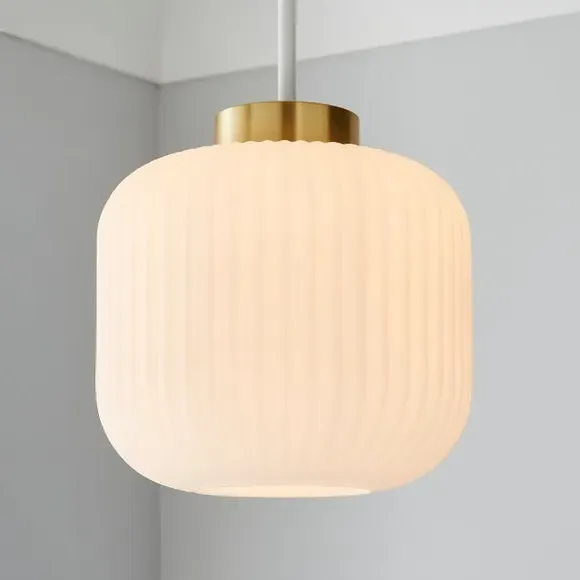Easy Fit Pendant Shade - White, Glass