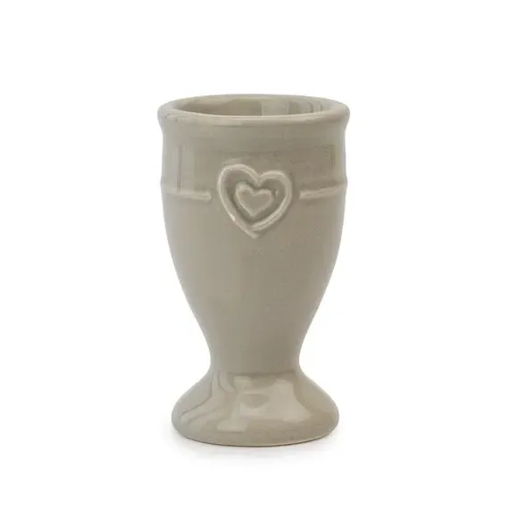 Egg Cup with Heart Design - Light Grey image