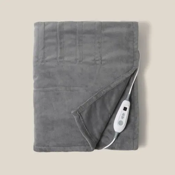 Electric Throw Blanket with Heat Control - Charcoal