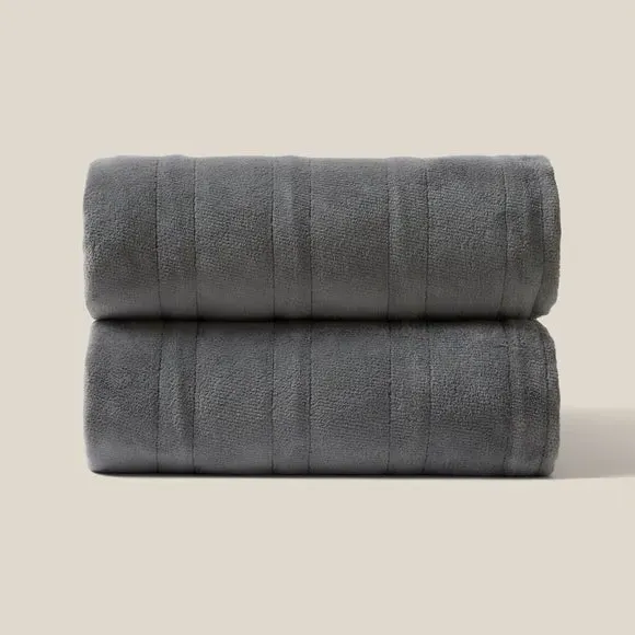 Electric Throw Blanket with Heat Control - Charcoal