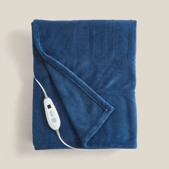 Electric Throw Blanket with Heat Control - Navy
