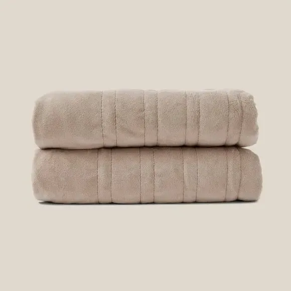 Electric Throw Blanket with Heat Control - Taupe