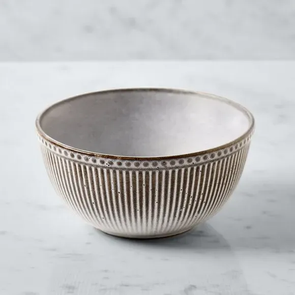 Embossed Cereal Bowl - Grey, Stoneware image