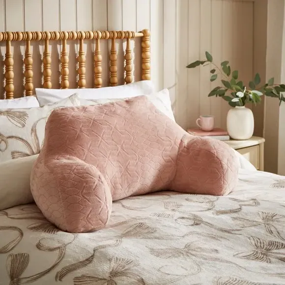 Embossed Cuddle Cushion with Arms - Blush image