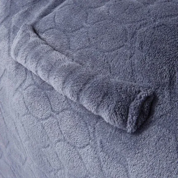 Embossed Cuddle Cushion with Arms - Navy